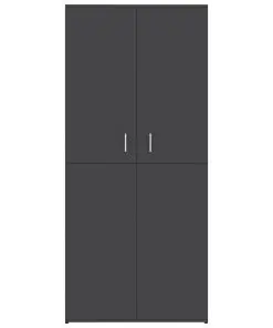 vidaXL Shoe Cabinet Grey 80x39x178 cm Chipboard
