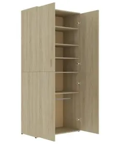 vidaXL Shoe Cabinet Sonoma Oak 80x39x178 cm Chipboard
