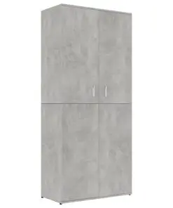 vidaXL Shoe Cabinet Concrete Grey 80x39x178 cm Chipboard
