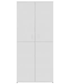 vidaXL Shoe Cabinet High Gloss White 80x39x178 cm Chipboard
