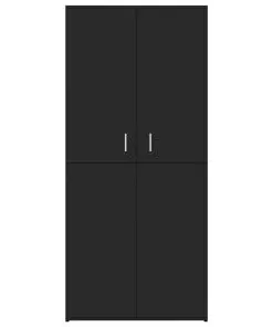 vidaXL Shoe Cabinet High Gloss Black 80x39x178 cm Chipboard