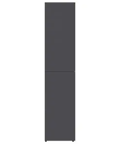 vidaXL Shoe Cabinet High Gloss Grey 80x39x178 cm Chipboard