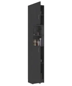 vidaXL Bathroom Cabinet Grey 32×25.5×190 cm Chipboard