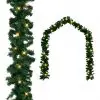 vidaXL Christmas Garland with LED Lights Green 20 m PVC
