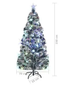 vidaXL Artificial Christmas Tree with Stand/LED 150 cm 170 Branches