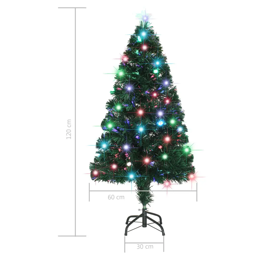 vidaXL Artificial Christmas Tree with Stand/LED 120 cm 135 Branches