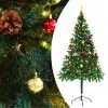 vidaXL Artificial Christmas Tree with Baubles and LEDs Green 180 cm