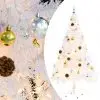 vidaXL Artificial Christmas Tree with Baubles and LEDs White 150 cm