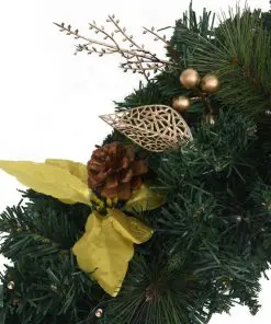 vidaXL Christmas Wreath with LED Lights Green 60 cm PVC