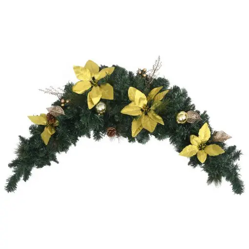 vidaXL Christmas Arch with LED Lights Green 90 cm PVC