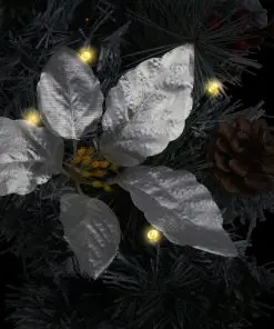 vidaXL Christmas Arch with LED Lights Green 90 cm PVC