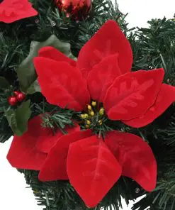 vidaXL Christmas Arch with LED Lights Green 90 cm PVC