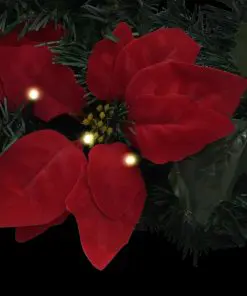 vidaXL Christmas Arch with LED Lights Green 90 cm PVC