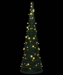 vidaXL Pop-up String Artificial Christmas Tree with LED Green 150 cm