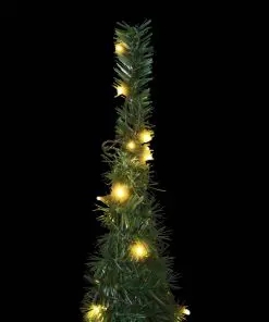 vidaXL Pop-up String Artificial Christmas Tree with LED Green 210 cm