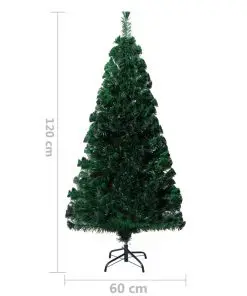 vidaXL Artificial Christmas Tree with Stand Green 120 cm PVC