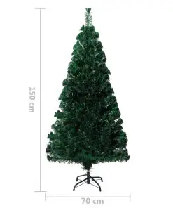 vidaXL Artificial Christmas Tree with Stand Green 150 cm PVC