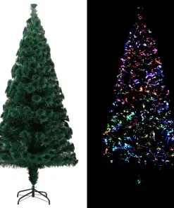 vidaXL Artificial Christmas Tree with Stand Green 210 cm PVC