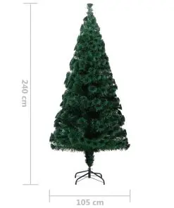 vidaXL Artificial Christmas Tree with Stand Green 240 cm PVC