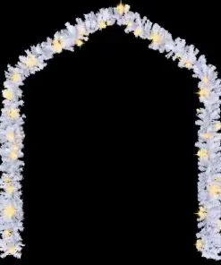 vidaXL Christmas Garland with LED Lights White 5 m PVC