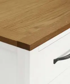 vidaXL Shoe Cabinet 76x37x105 cm Solid Oak Wood