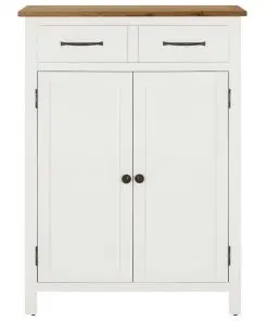 vidaXL Shoe Cabinet 76x37x105 cm Solid Oak Wood