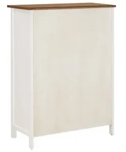 vidaXL Shoe Cabinet 76x37x105 cm Solid Oak Wood