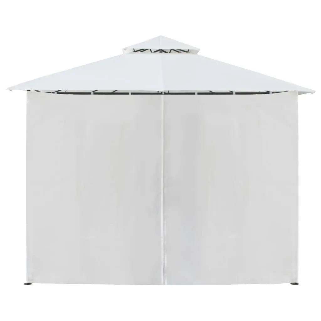 vidaXL Gazebo with Curtains 600x298x270 cm White 180g/m²