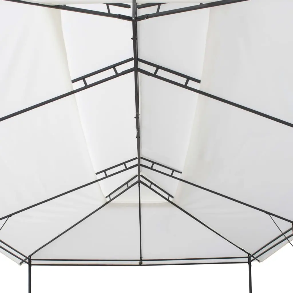 vidaXL Gazebo with Curtains 600x298x270 cm White 180g/m²
