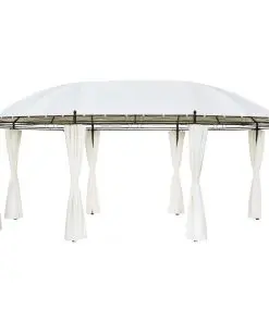 vidaXL Gazebo Cream White 5.3×3.5×2.65 m