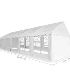 vidaXL Tent Fabric 5×10 m White