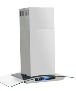 vidaXL Island Range Hood 90 cm LCD Display Touch Sensor 756 m³/h LED