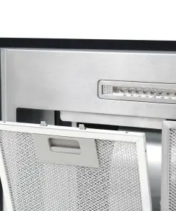 vidaXL Island Range Hood 90 cm LCD Display Touch Sensor 756 m³/h LED