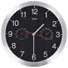 vidaXL Wall Clock with Quartz Movement Hygrometer and Thermometer 30 cm Black