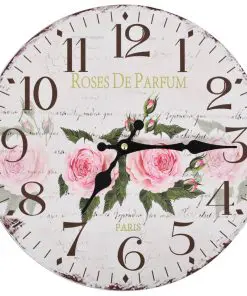 vidaXL Vintage Wall Clock Flower 30 cm