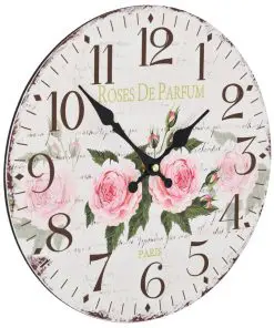 vidaXL Vintage Wall Clock Flower 30 cm