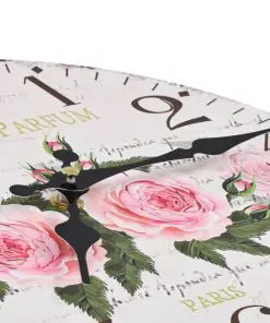 vidaXL Vintage Wall Clock Flower 30 cm