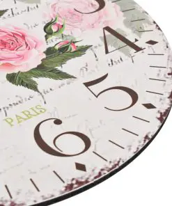 vidaXL Vintage Wall Clock Flower 30 cm