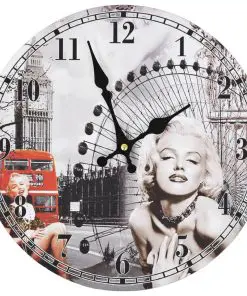 vidaXL Vintage Wall Clock Marilyn Monroe 30 cm