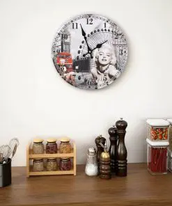 vidaXL Vintage Wall Clock Marilyn Monroe 30 cm