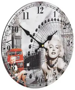 vidaXL Vintage Wall Clock Marilyn Monroe 30 cm
