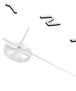 vidaXL 3D Wall Clock Modern Design 100 cm XXL Silver