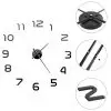 vidaXL 3D Wall Clock Modern Design 100 cm XXL Black