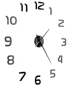 vidaXL 3D Wall Clock Modern Design 100 cm XXL Black