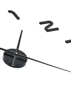 vidaXL 3D Wall Clock Modern Design 100 cm XXL Black