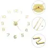 vidaXL 3D Wall Clock Modern Design 100 cm XXL Gold vidaXL 3D Wall Clock Modern Design 100 cm XXL Gold