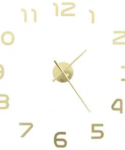 vidaXL 3D Wall Clock Modern Design 100 cm XXL Gold
