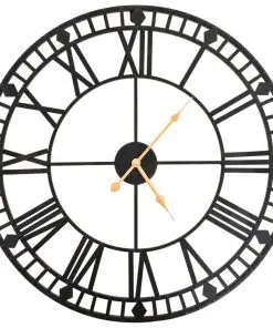 vidaXL Vintage Wall Clock with Quartz Movement Metal 60 cm XXL