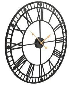 vidaXL Vintage Wall Clock with Quartz Movement Metal 60 cm XXL