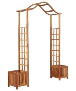 vidaXL Garden Arch with Planter Solid Acacia Wood 180x40x218 cm